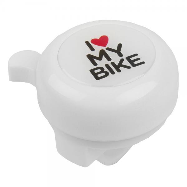 Sonerie M-Wave BELLA 3D, culoare alb (I Love My Bike) (420121) Sonerii
