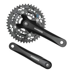 Angrenaj Shimano FC-M361-L, lungime brate 175mm, 3 foi (42-32-22T), 7/8-viteze, fara protectie, culoare negru Angrenaje si Monoblocuri