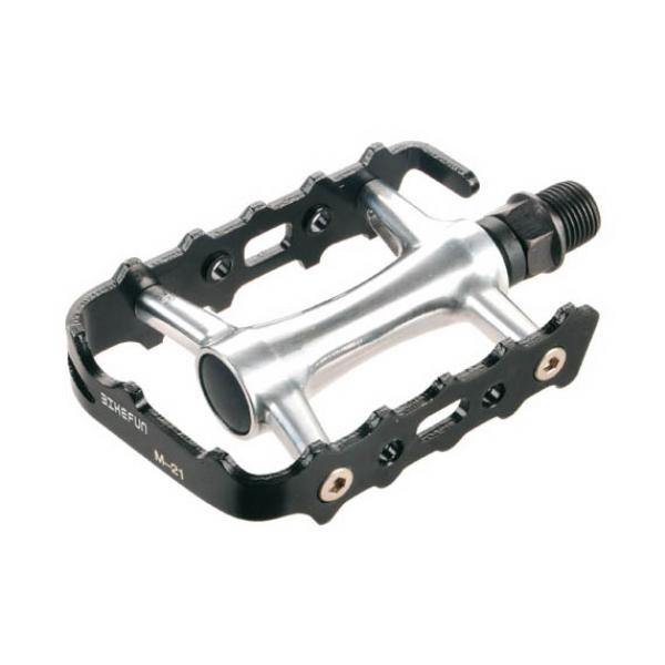 Pedale BikeFun FORESTER-II pentru MTB, din aluminiu, culoare argintiu / negru